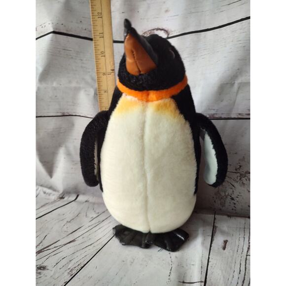 Sea World Emperor Penguin Plush 11in Stuffed Animal Faux Leather Feet Bill - Picture 7 of 7